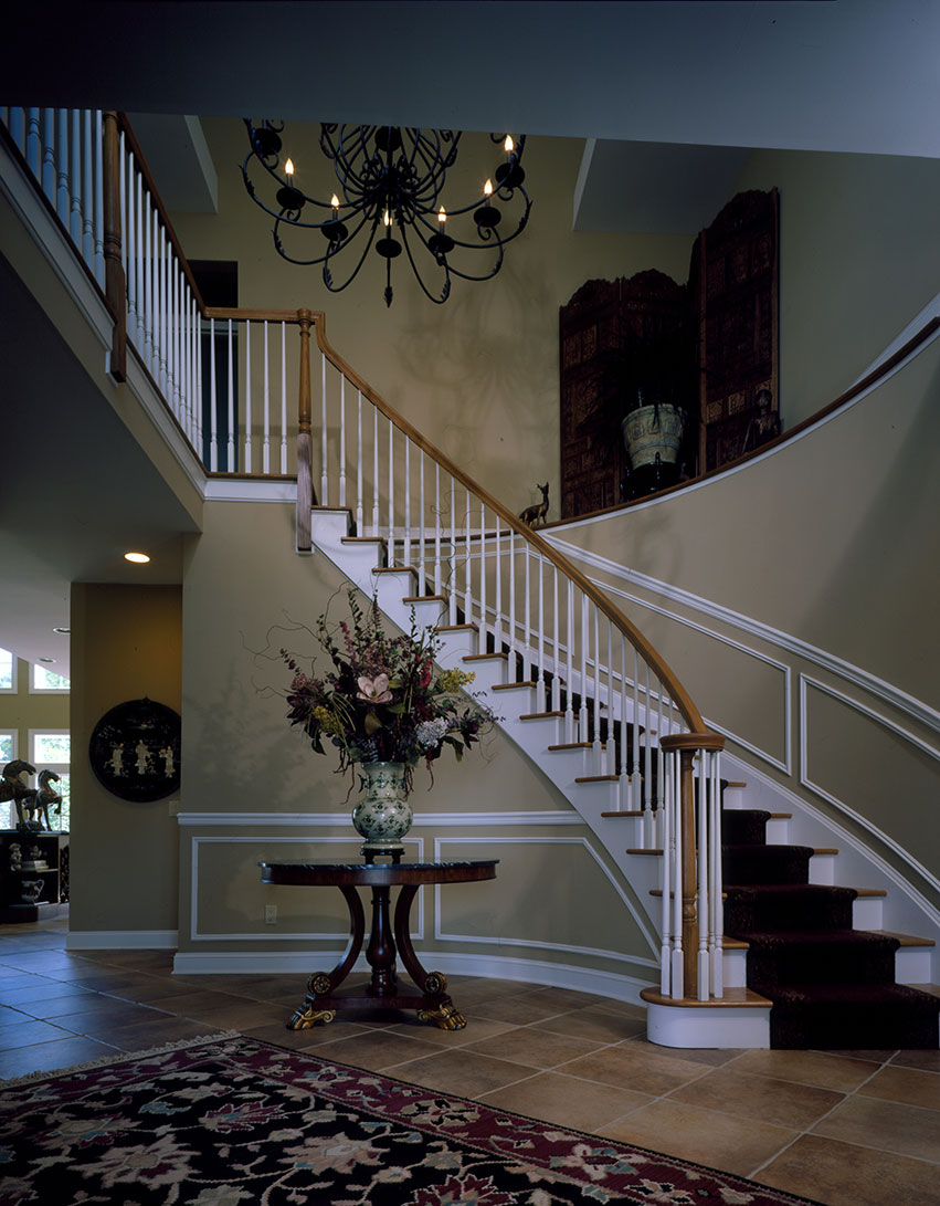Picturesque home foyer staircase