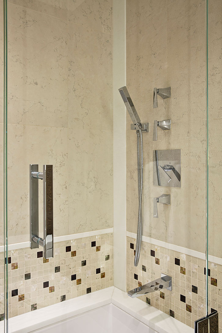 St. Regis bathroom shower detail